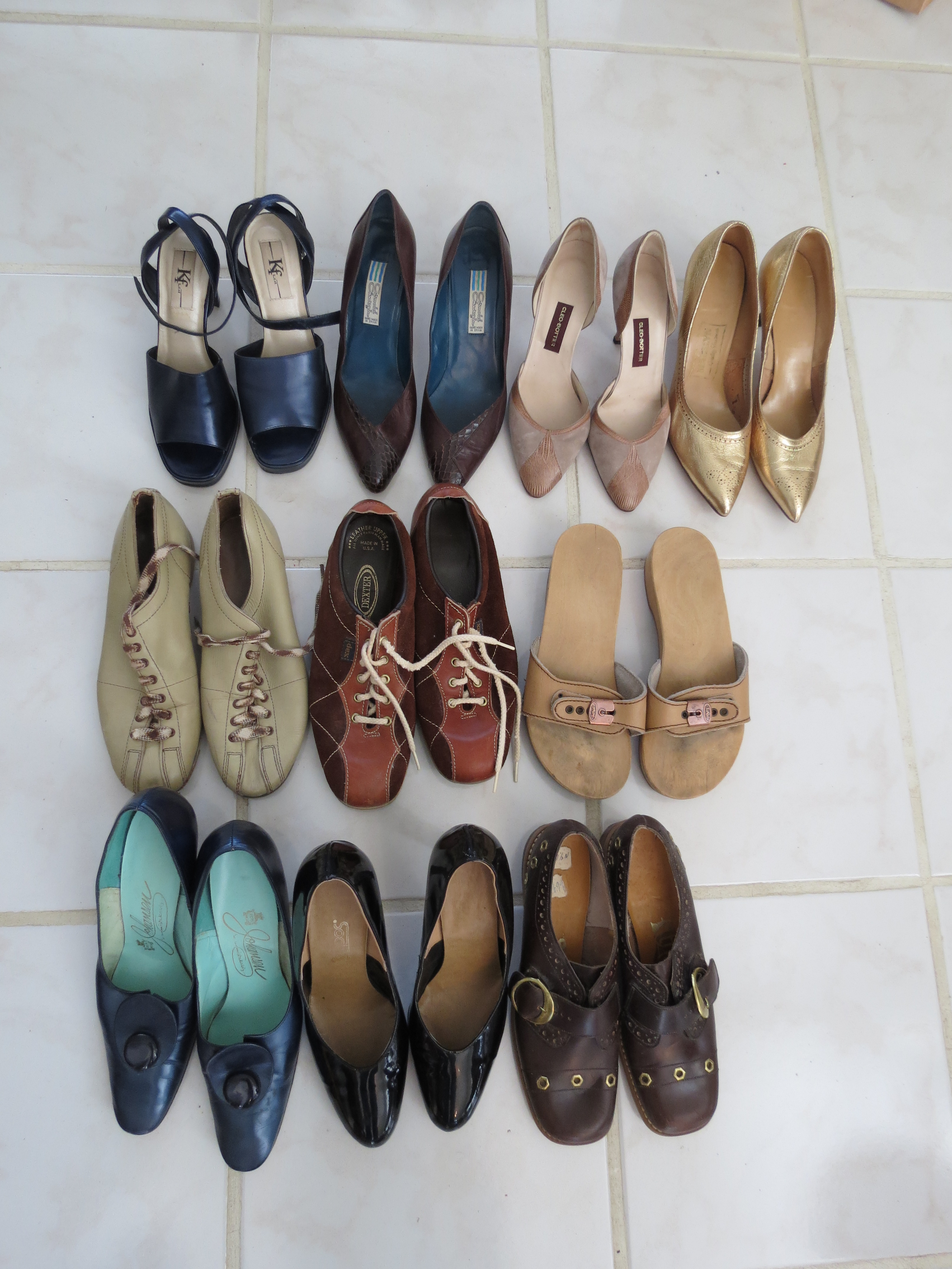 A BOX OF TRUE VINTAGE SHOES IN THE BASEMENT