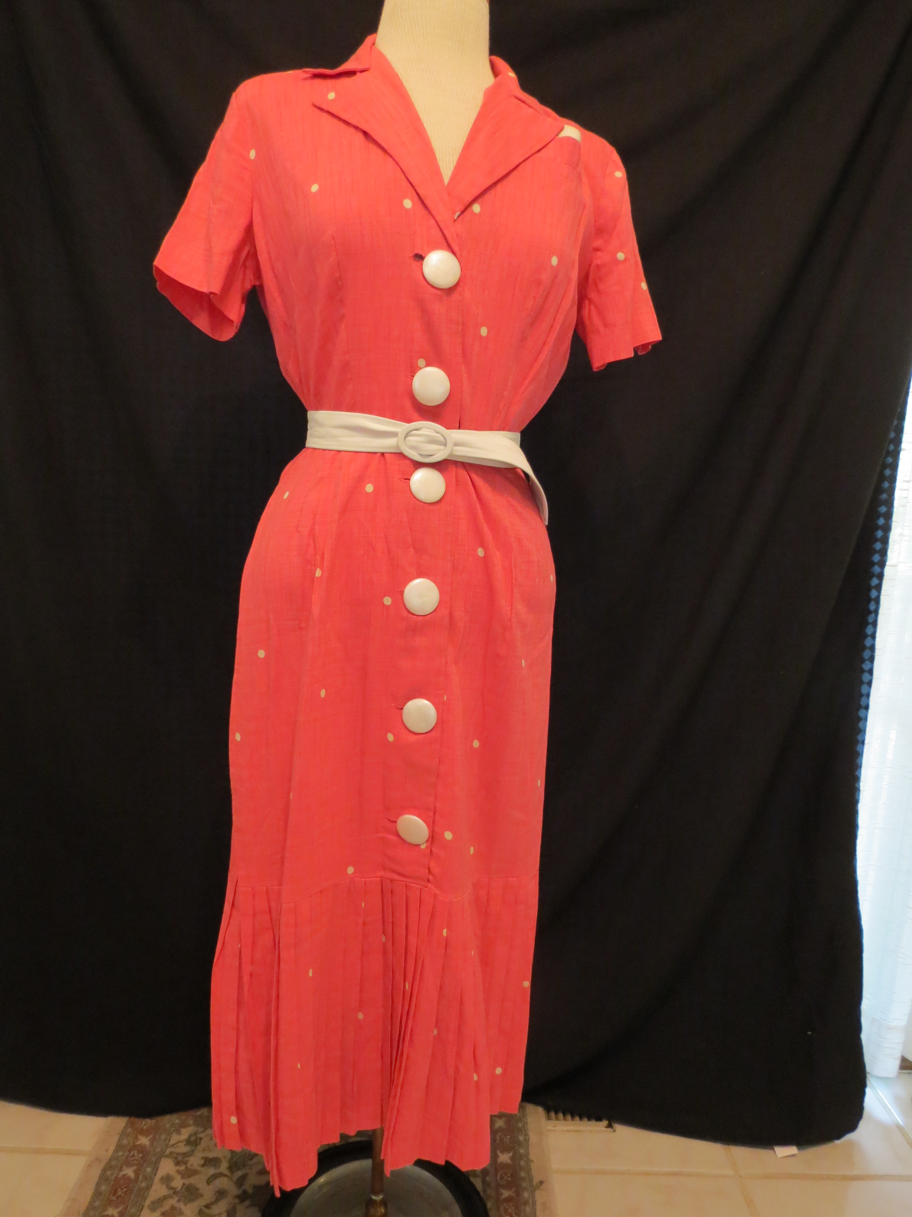 True Vintage 1940's Summer Day-Dress by Lora Lenox