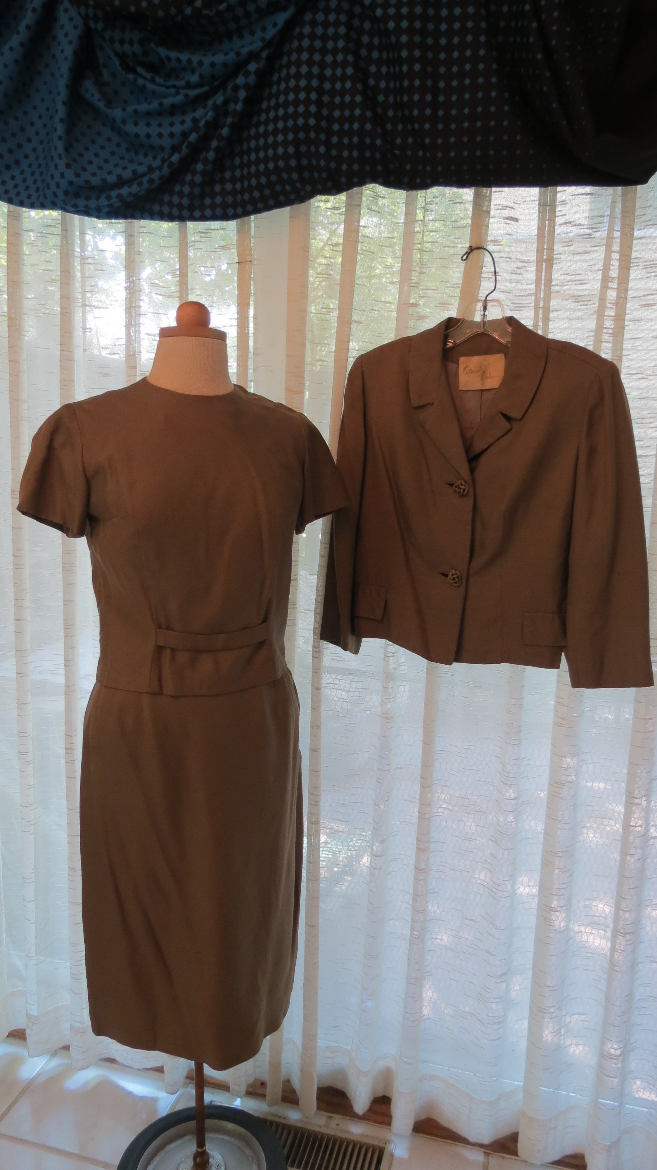 A TRUE VINTAGE 3 - PIECE 1960's WOMEN'S SILK SUIT FROM NEW ORLEANS