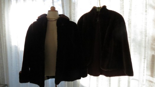 2 SABLE - COLOR FAUX FURS FROM THE 1950'S