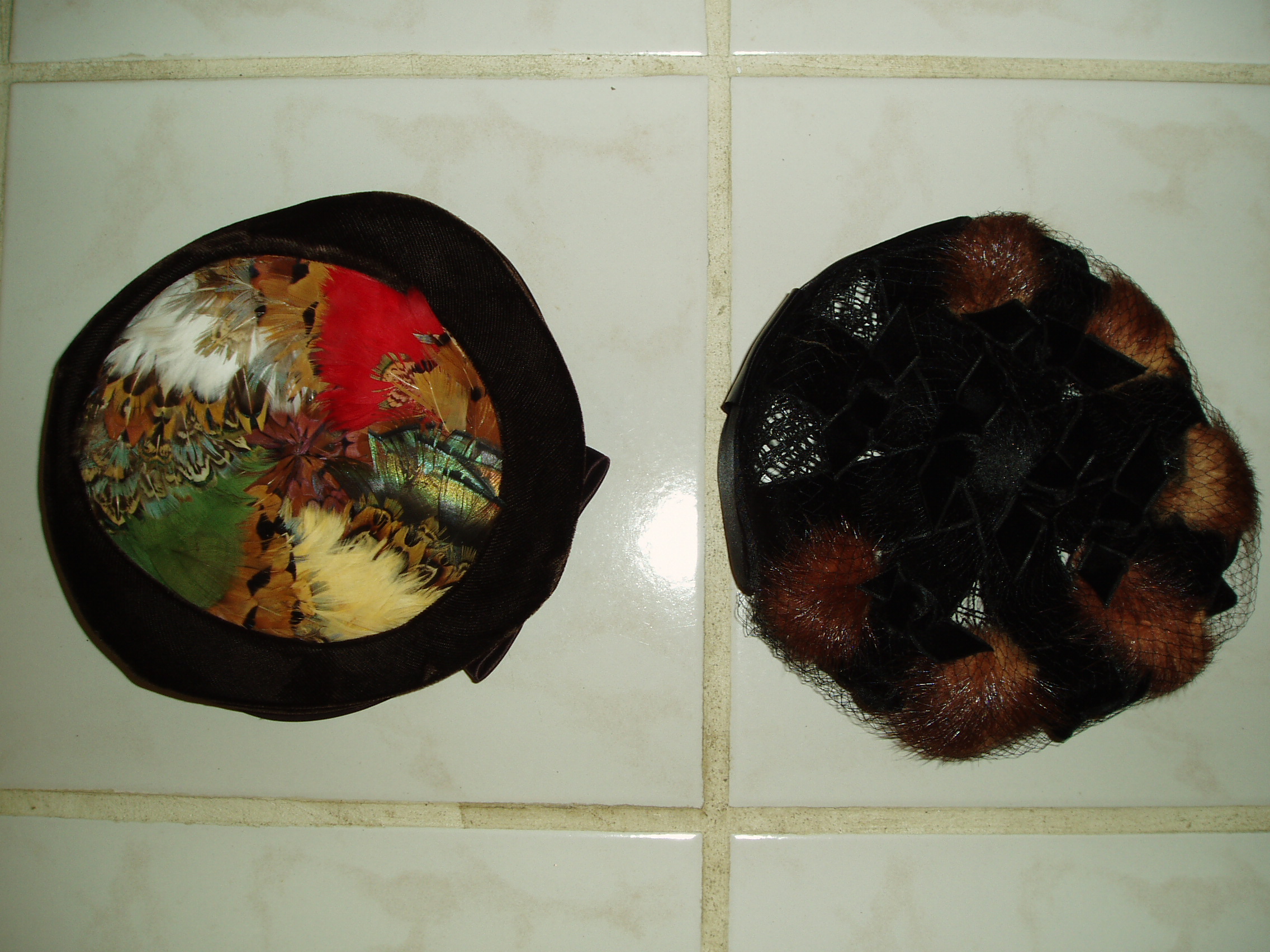 VELVET, FEATHERS & MINK - 1950'S LUXE PILLBOX HATS