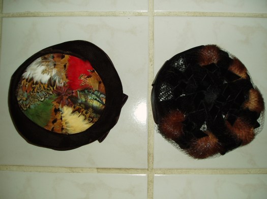 VELVET, FEATHERS & MINK - 1950'S LUXE PILLBOX HATS