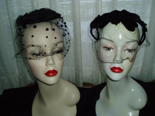 1940's - 1950's VEILED HATS WITH YOUR LITTLE BLACK DRESS