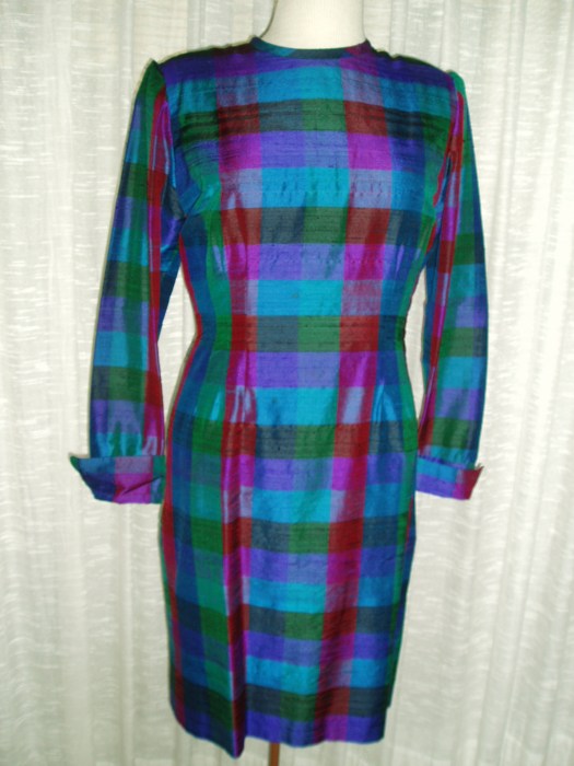 CUSTOM-TAILORED THAI SILK SHEATH DRESS FROM THE 1960'S