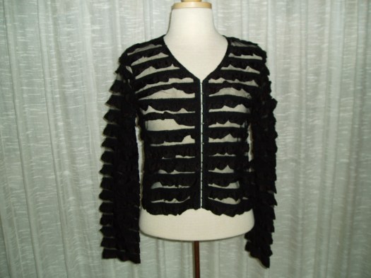 RUFFLED 1950'S JACKET TO WEAR OVER YOUR LITTLE BLACK DRESS
