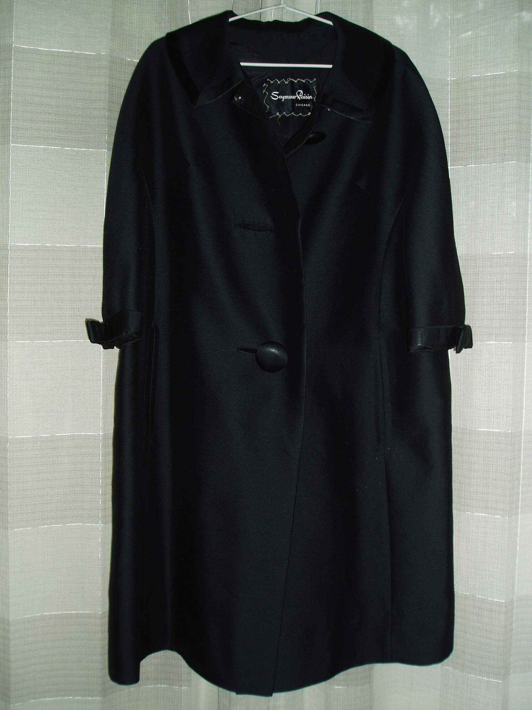 EARLY '60'S (OR LATE '50'S) DRESSY 3/4 SLEEVED COAT JACKET FROM A CHICAGO DESIGNER